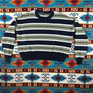 Hurley Striped Knit Sweater Crew Neck Pullover Casual‎ Comfy Medium